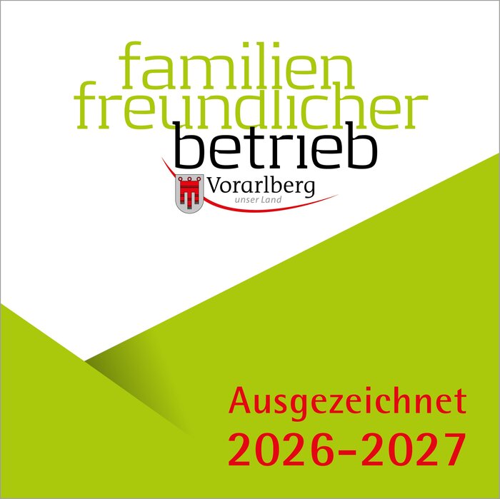 FHV Familienfreundliche Betrieb Auszeichnung 2026/27 | © Familien freundlicher Betrieb Vorarlberg