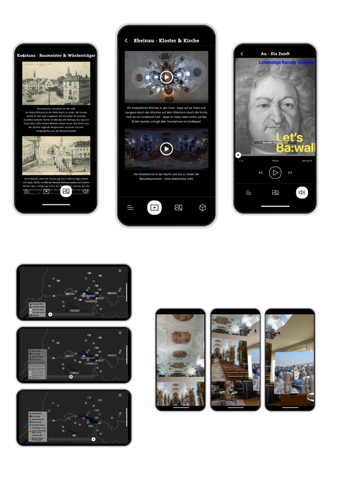 Digital InAndOut 03 | © FHV Screens of smartphones with augmented and mixed reality elements | © FHV