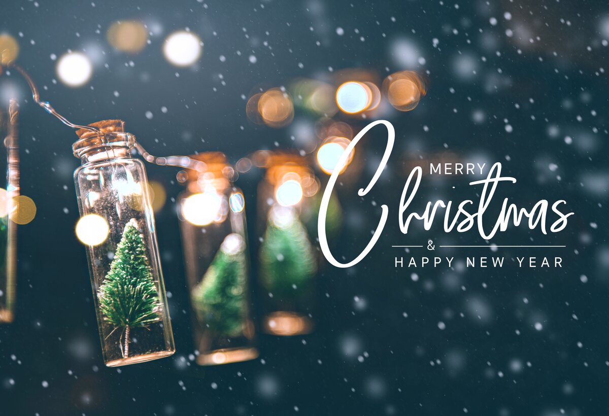 Merry Christmas and a happy New Year - Karte