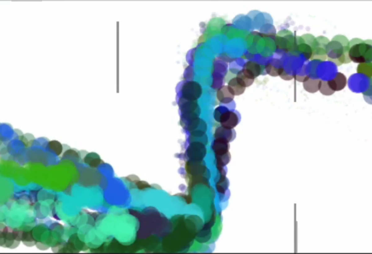Momentaufnahme Animation ½ Meter breiter Mittelgang