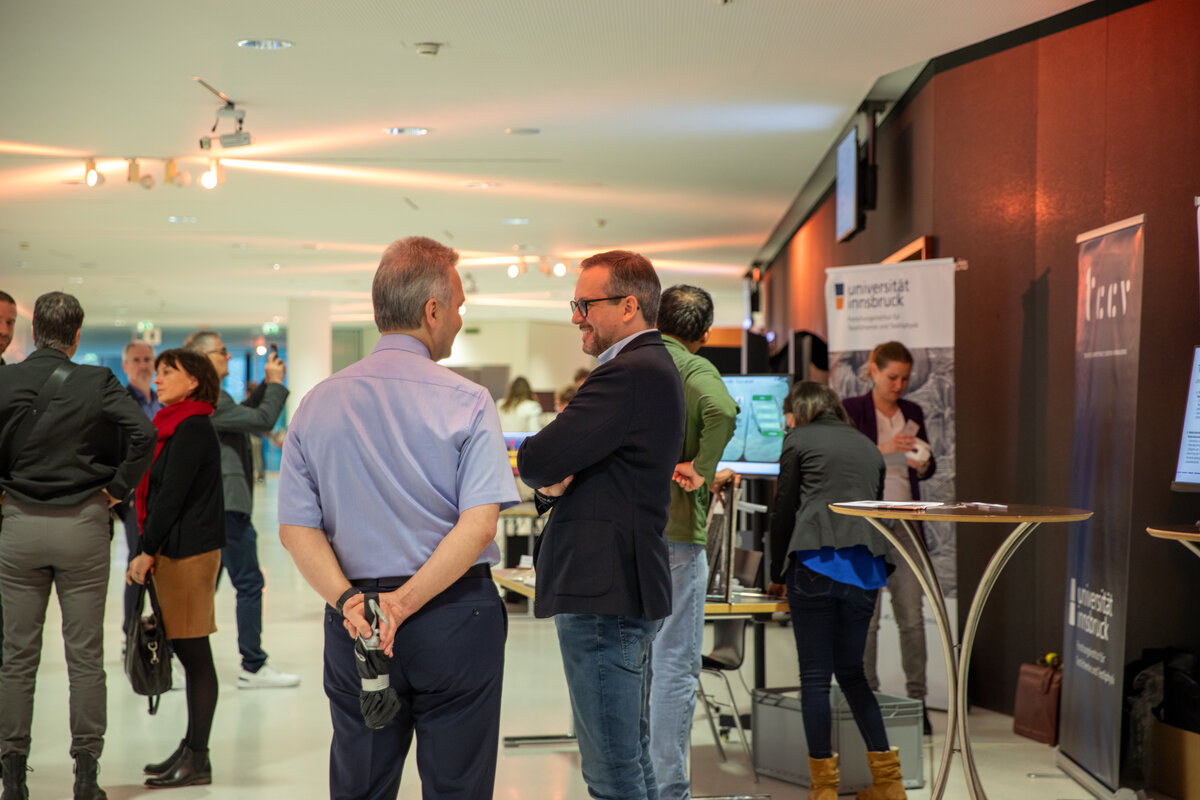 Regionale und überregionale Forschungseinrichtungen präsentieren ihre Leistungen und Forschungsprojekte auf der INNOVATE VORARLBERG. | © WISTO / Belinda Konzett