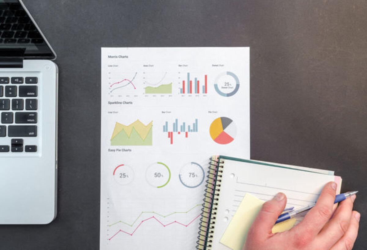 Diagramme neben dem Notebook