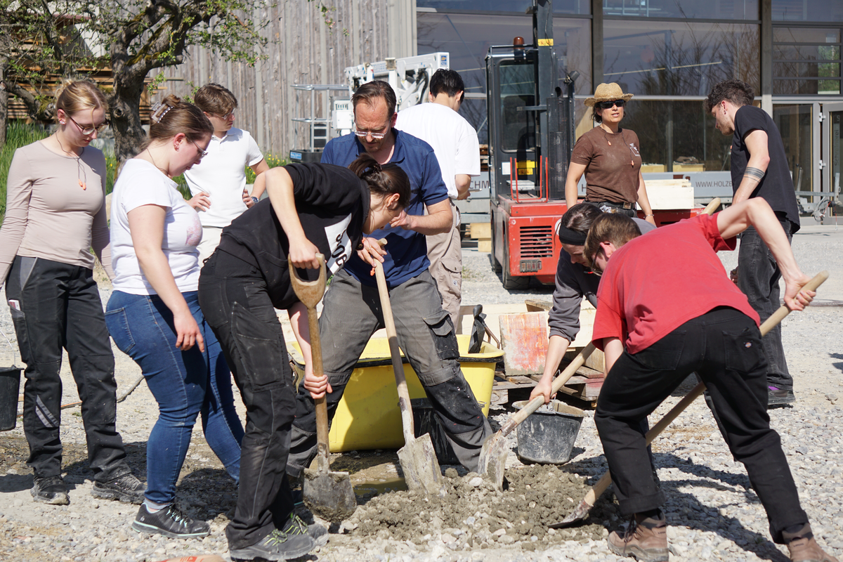 Pilotaktion der HTWG Architektur – Bauen mit Bamus | © HTWG