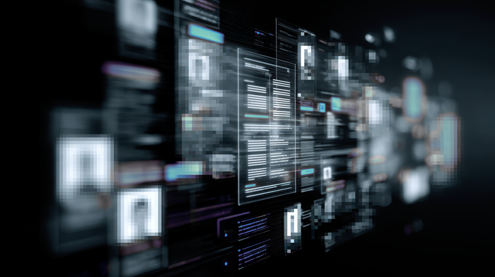 Abstract digital interface showing multiple user profiles and personal data panels for human resources management or social network analytics | © Pixelzone – stock.adobe.com