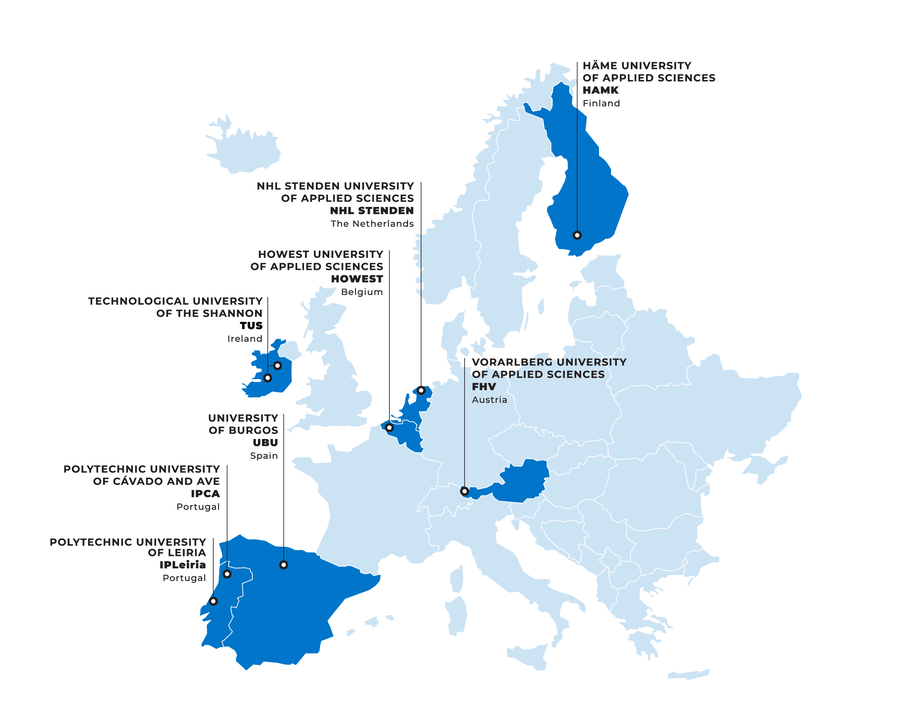 RUN-EU Karte | © FHV, RUN European University