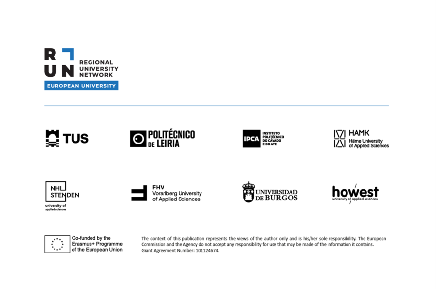 RUN EU Logos | © FHV, RUN European University diverse Logos von den RUN EU Partnern | © FHV, RUN European University