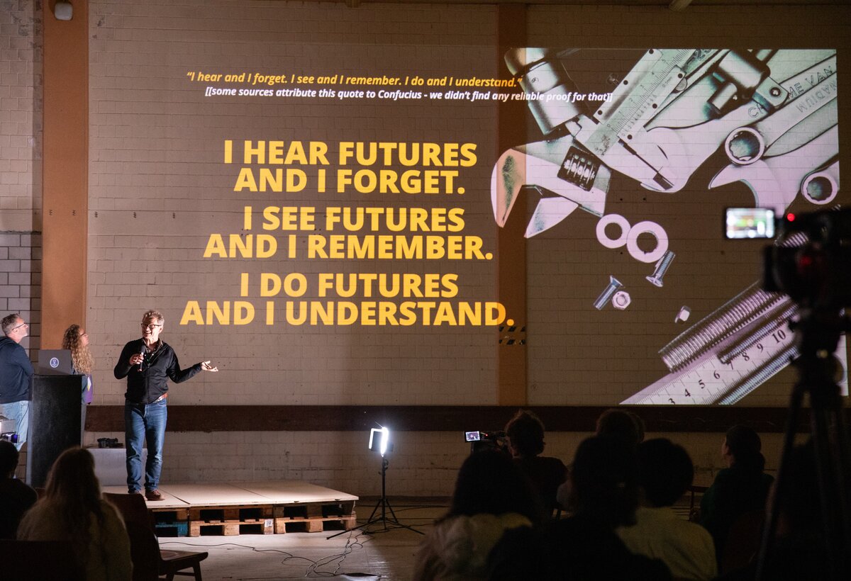 Impression aus dem Design Syposium, auschnitt aus einer Präsentation