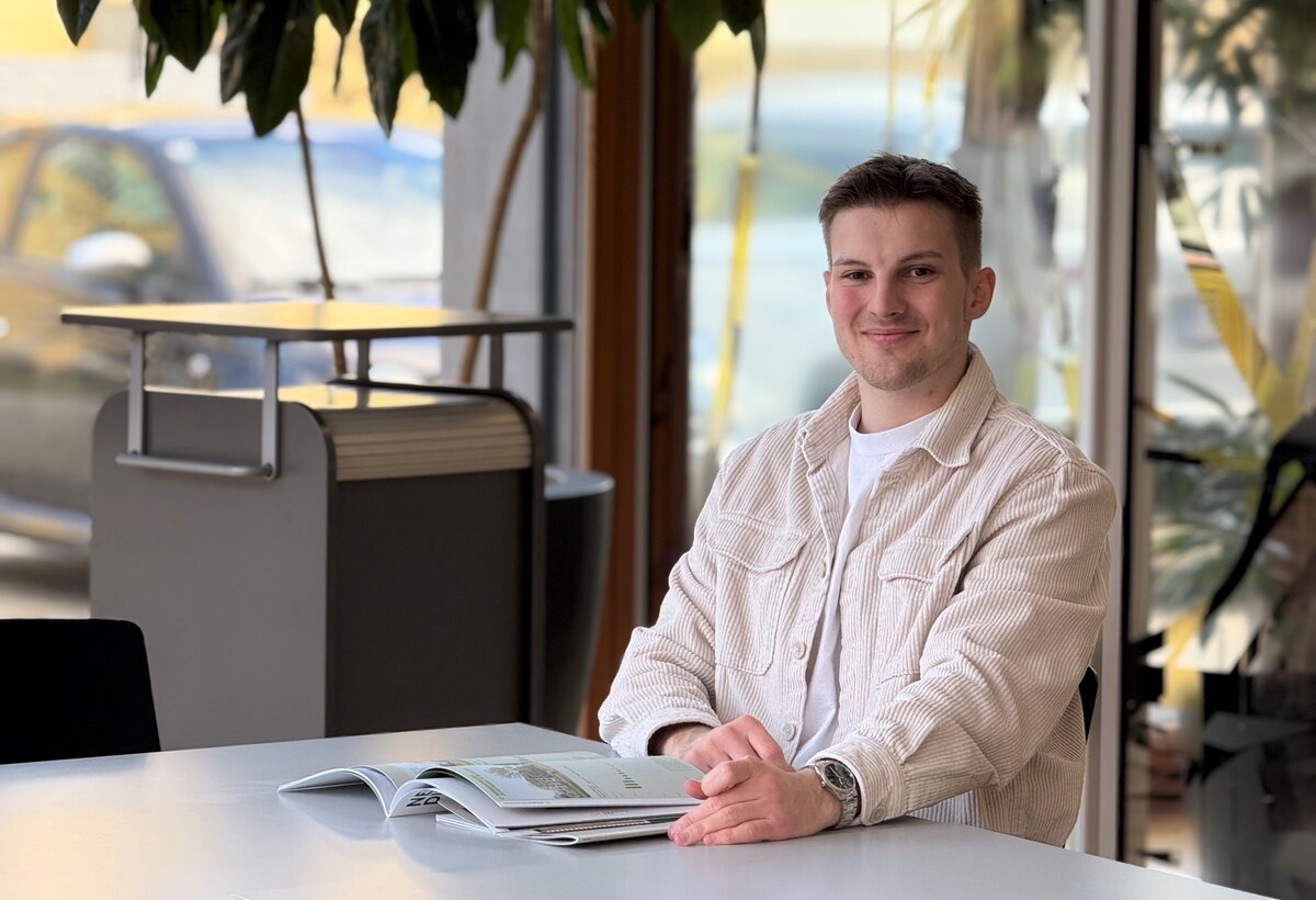 Nick Hämmerle works as a sustainability manager at Rhomberg Bau Holding. | © FHV/Rhomberg