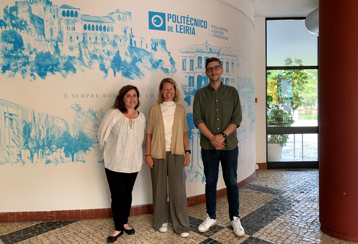 Angelika Kaufmann-Pauger (Mitte) mit Ines Conde (l.) und Lionel Brites vom Politécnico de Leiria.